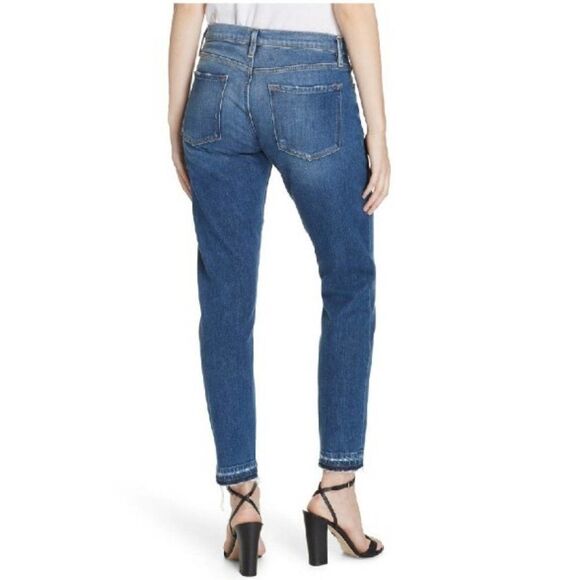 FRAME Size 25 Le Garcon Release Hem Crop Boyfriend Jeans - Picture 4 of 15